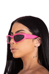 Pink Y2K Goggle Sunglasses