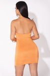 Orange Cut Out Bodycon Dress